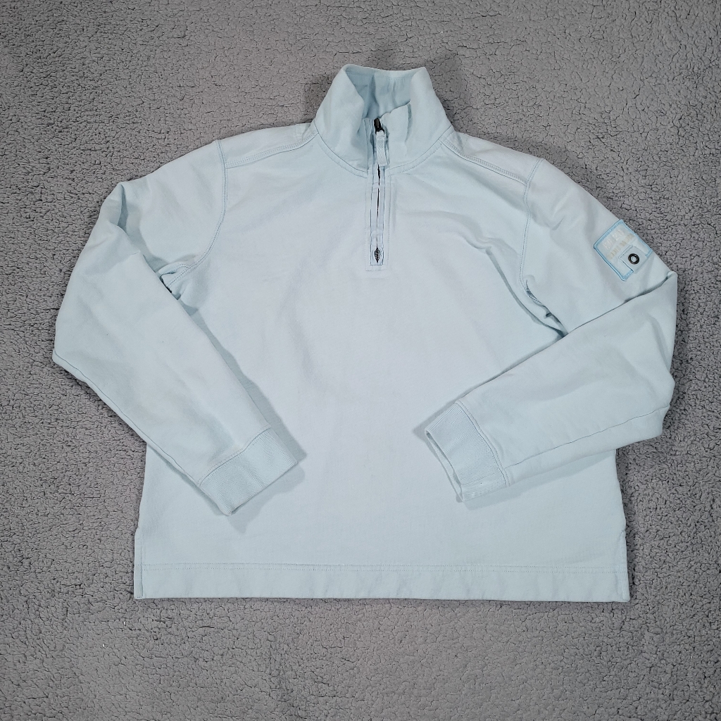 Eddie Bauer Womens Large Sweater Jacket Pullover Long Sleeve 1/4 Zip E Db-20